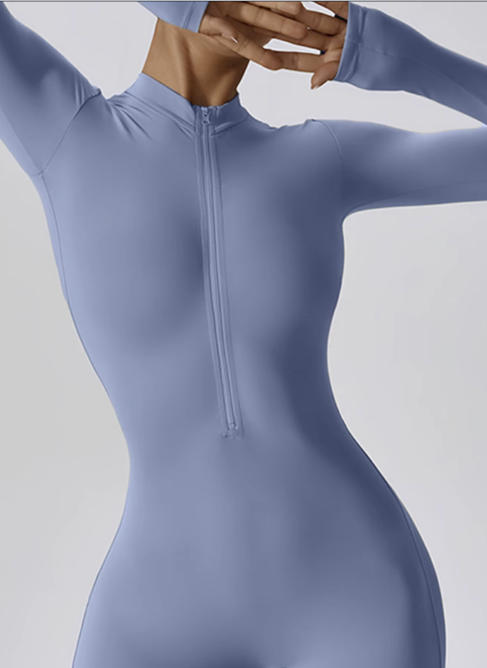 SHORT LONG SLEEVE JUMPSUIT