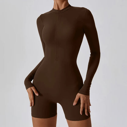 SHORT LONG SLEEVE JUMPSUIT